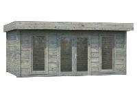 ABRI DE JARDIN Mono Pente BRET 19.9 m - 44 mm - avec plancher bois
