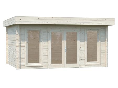 ABRI DE JARDIN Mono Pente BRET 14.8 m² - 44 mm - avec plancher bois