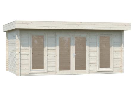 ABRI DE JARDIN Mono Pente BRET 19.9 m² - 44 mm - avec plancher bois