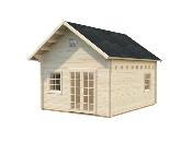 Chalet Bois Kendra 18,4 m² - Madriers 70mm, Double Vitrage - Qualité Nordique