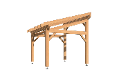 Carport monopente 3,25 x 3,5 m en Douglas
