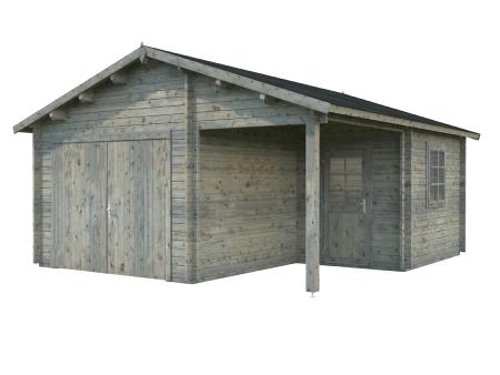 GARAGE PALMAKO ROGER 21.9 +5.2  M² 44mm AVEC DOUBLE PORTE EN BOIS