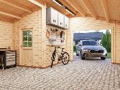 GARAGE PALMAKO ROGER 21.9 +5.2  M² 44mm AVEC DOUBLE PORTE EN BOIS