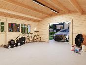 GARAGE PALMAKO ROGER 27.7 M² 70 mm AVEC DOUBLE PORTE EN BOIS