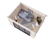 Studio de jardin Grace 11,2 m² Slide Plus – Porte coulissante – Palmako