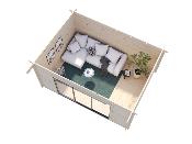 Abri MonoPente LEA 14.2 m² SLIDE avec plancher