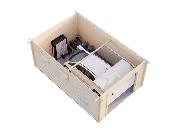 Garage RASMUS 19 m² 44 mm avec porte Sectionnelle