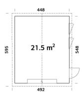 GARAGE ossature bois - NORDIC - ANDRE 21.5 M²- avec porte sectionnelle