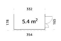 ABRI DE RANGEMENT MIA 5.4 M² adossable