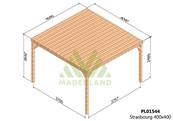Pergola avec toit STRASBOURG 400x400cm