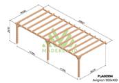 Pergola adossée AVIGNON 900x400cm