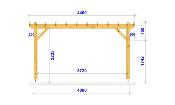 Pergola 3,4 x 4,4 m en Douglas
