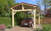 Carport double pentes 3,5 x 5,5 m en Epicéa traité