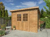 Abri de Jardin Alice 6.1 m² 296x250cm-28 mm - Bois traité Autoclave Classe 4