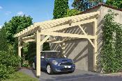 Carport Monopente en Bois traité d'épicéa 4,25 x 4,5 m