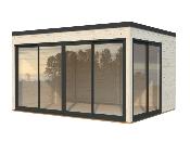 Studio de jardin bois Serena 12,6 m² set 1 – Portes coulissantes Palmako