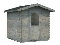 Abris VIVIAN 3.8 m avec plancher- traitement par bain Gris vintage