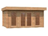ABRI DE JARDIN Mono Pente BRET 14.8 m² - 44 mm - avec plancher bois