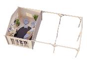 Chalet de jardin bois Palmako Irene 19,0 + 33,2 m² – Double pente 44 mm