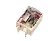 Abri de jardin bois Palmako Martin 8,4 m² – Panneaux 18 mm avec plancher