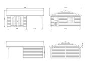  Chalet de jardin bois Palmako Irene 19,0 + 16,2 m² – Double pente