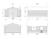 GARAGE PALMAKO ROGER 23.9 M² 44mm AVEC DOUBLE PORTE EN BOIS