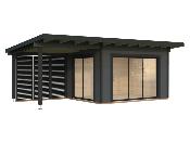 Chalet Bois 11,2+8,2 m² Grace Slide Plus - Porte Coulissante & Plancher Inclus