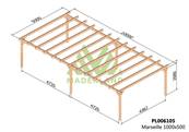 Pergola MARSEILLE 1000x500cm