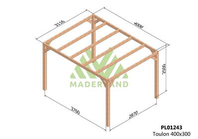 Pergola TOULON 400x300cm
