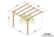 Pergola adossée VERSAILLES 300x300cm