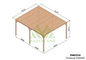 Pergola avec toit TOULOUSE 500x420cm
