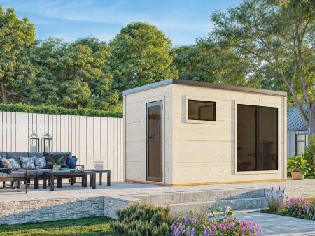 Sauna Bois 8.2 m² Grace - Bancs Tremble & Fenêtre Intégrée