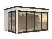 Studio de jardin bois Serena 12,6 m² set 1 – Portes coulissantes Palmako