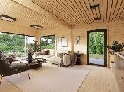 Studio de jardin Palmako Cecilia 39,9 m² – murs 70 mm – portes coulissantes aluminium