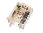 Abri de jardin SALLY 10.2 m² 44mm- avec plancher bois