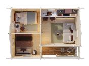 CHALET DE LOISIRS SANDRA 21.5 + 3.7m²