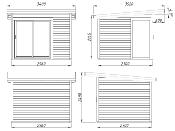 Studio de jardin Palmako Andrea 7,5 m² Slide Plus | Bois naturel