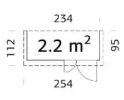 ABRI DE RANGEMENT LEIF 2.2 M² adossable