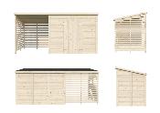 Abri de rangement bois Palmako Leif 4,5 + 2,9 m²,