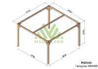 PERGOLA TARRAGONA - 16 m² - Autoportée -Dim(cm): 400 x 400