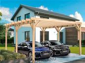 Grandes pergolas en bois 7 à 10 m de façade