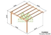 Pergola adossée VERSAILLES 400x400cm