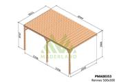 Pergola avec toit RENNES 500x300cm