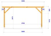 Pergola 5,5 x 4.5 m en Douglas