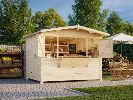 Chalet de Noël pliable MARIAN 6,2 m² – Stand en bois Palmako