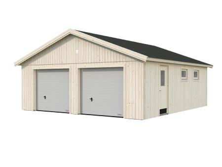 GARAGE ossature bois - NORDIC - ANDRE 44.7 M²- avec porte sectionnelle