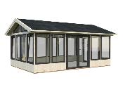 Jardin d’hiver Palmako Isabella 22,2 m² – Pavillon vitré bois 90 mm (Alu SG)
