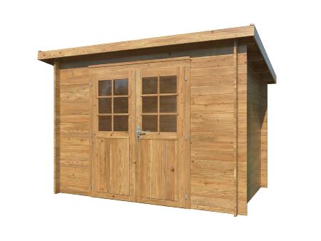 Abri de Jardin Alice 6.1 m² 296x250cm-28 mm - Bois traité Autoclave Classe 4