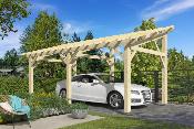 Carport Monopente 3,55 x 6,6 m en Epicéa traité