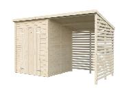 Abri de rangement bois Palmako Leif 3,0 + 2,9 m² – Toit monopente